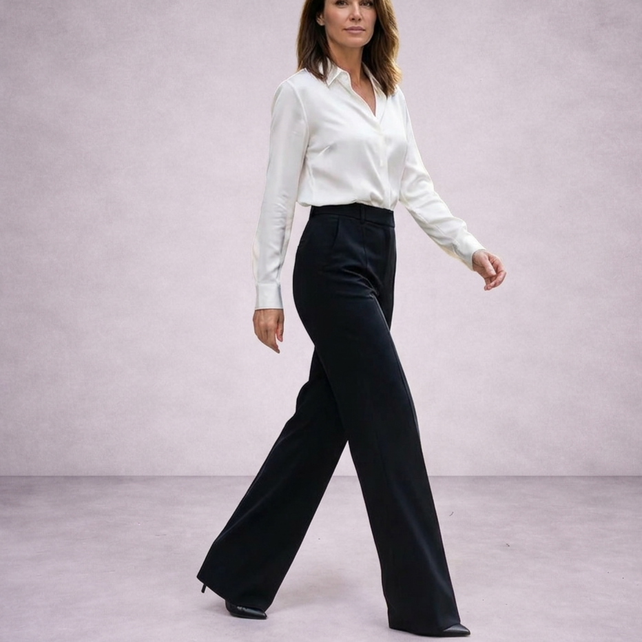 Pantalones de traje de talle alto