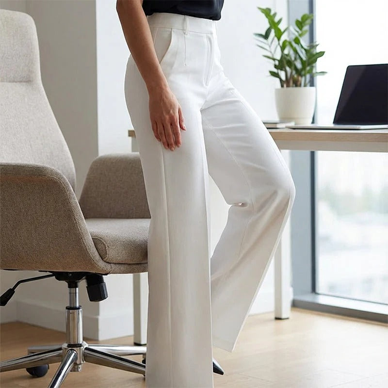 Pantalones de traje de talle alto