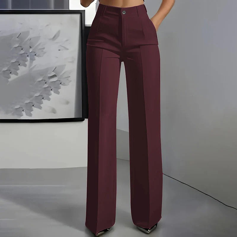Pantalones de traje de talle alto