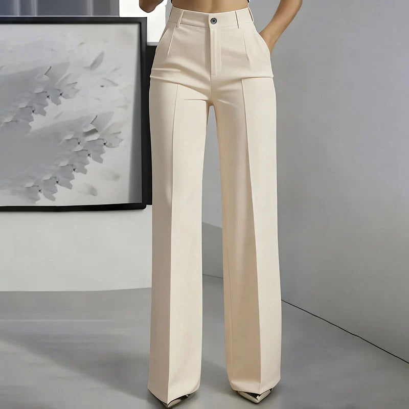 Pantalones de traje de talle alto