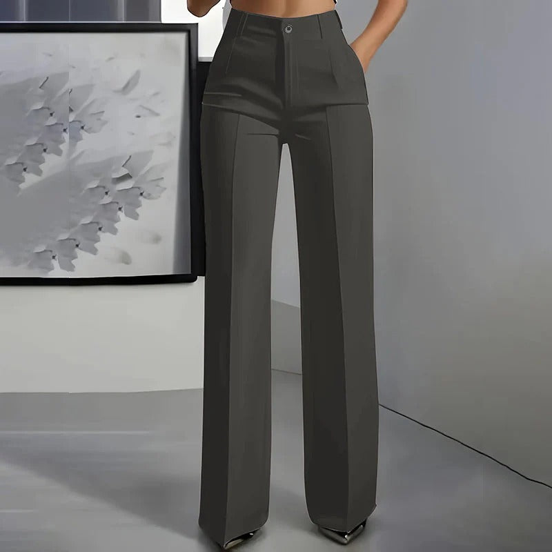 Pantalones de traje de talle alto