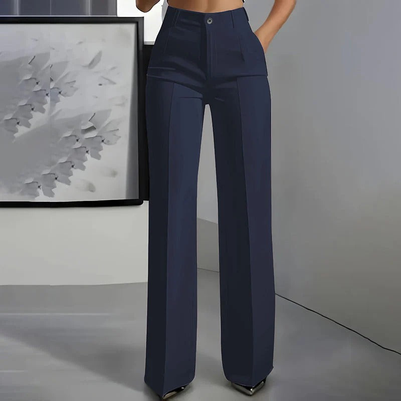 Pantalones de traje de talle alto