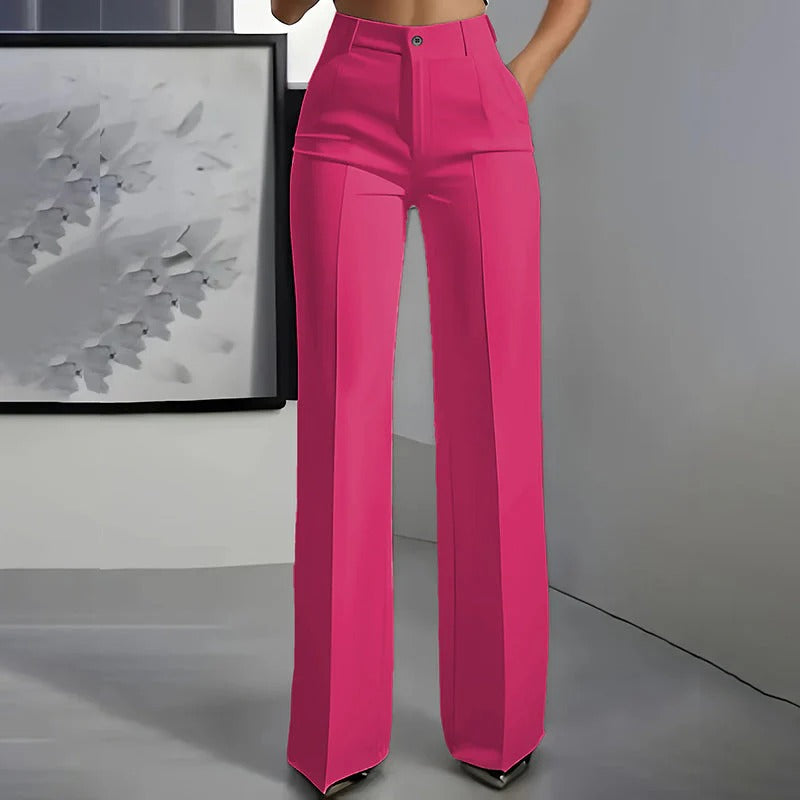 Pantalones de traje de talle alto
