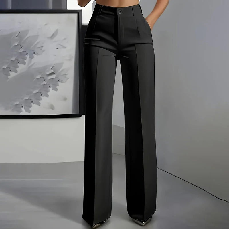 Pantalones de traje de talle alto