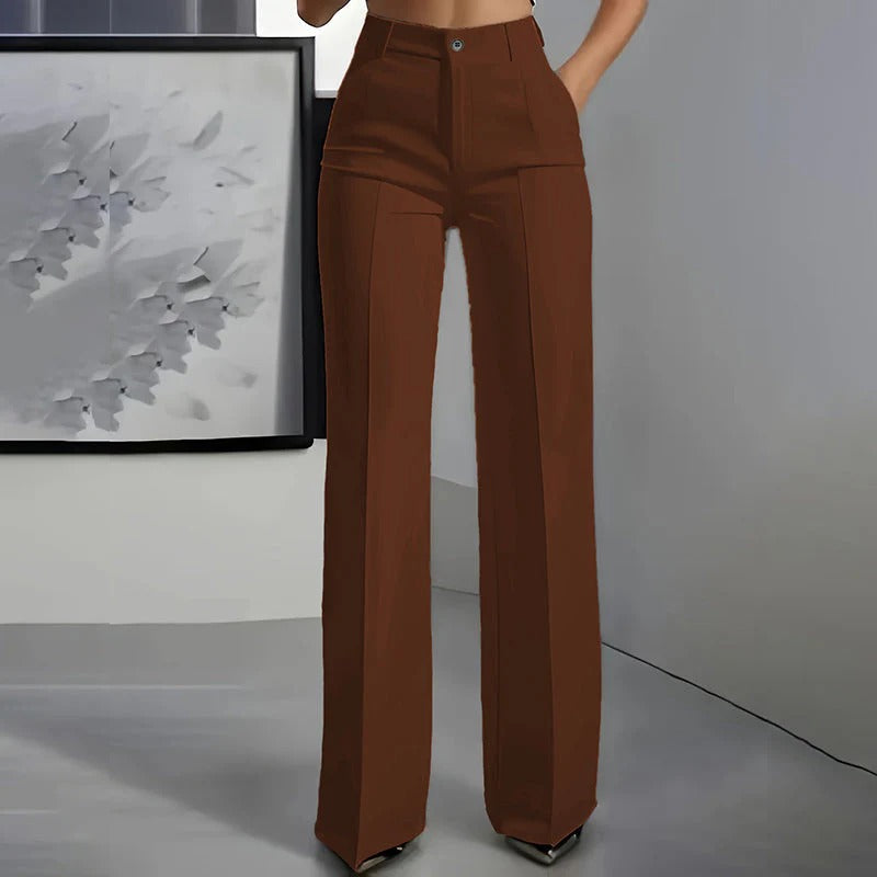 Pantalones de traje de talle alto